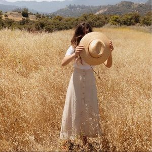 Christy Dawn Ida Skirt - Maxi in Flaxen Stripe XXL